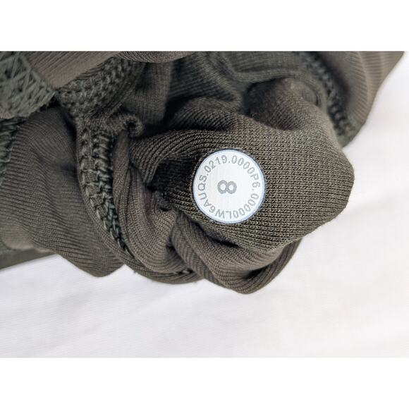 Lululemon Wunder Under High-Rise Crop 21” Mesh Dark Olive Color Size 8 - Picture 5 of 7